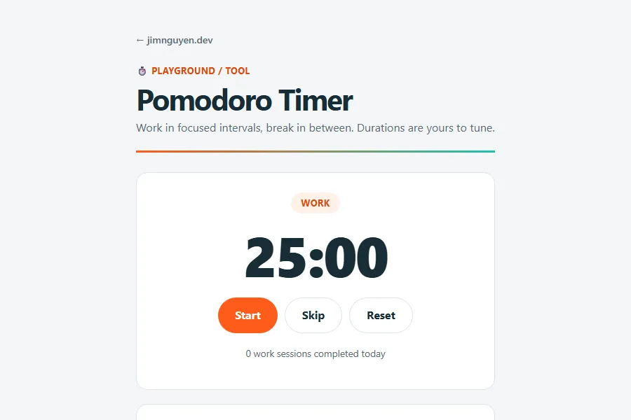 Pomodoro Timer