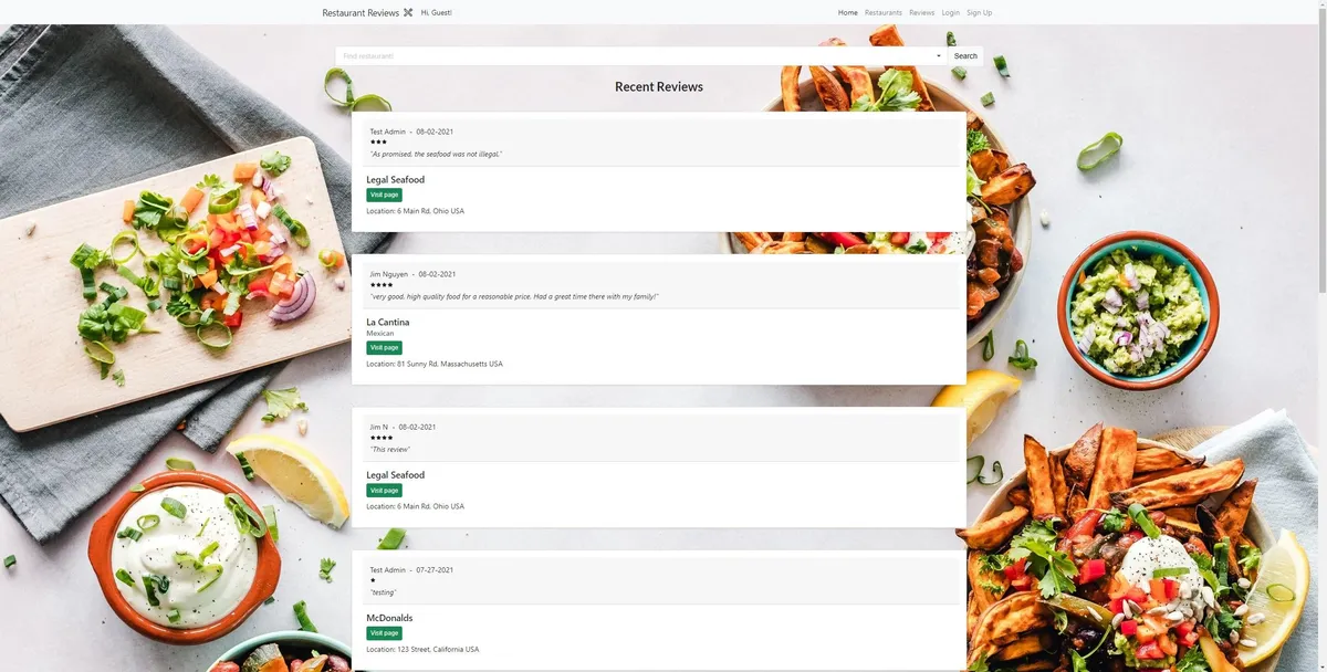 Restaurant Reviews